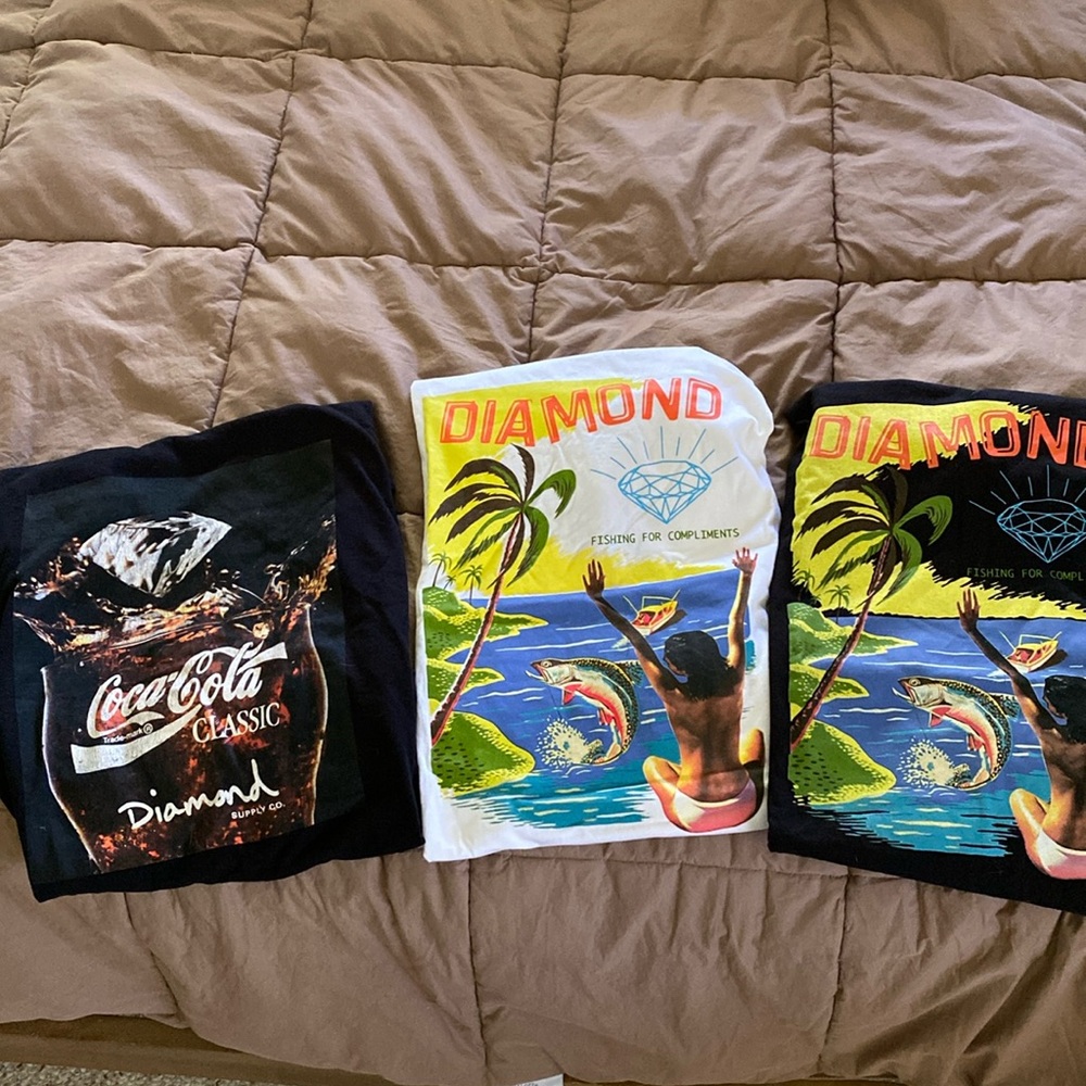 DIAMOND 💎 SUPPLY SET OF 3 SIZE L TSHIRTS